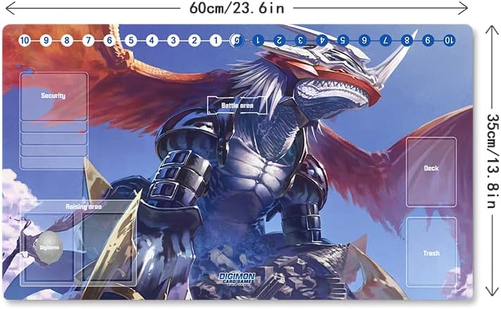 Mlikemat New Playmat Digimon DTCG Mat Imperialdramon TCG CCG OCG Trading Card Game Mat with Zones + Free Bag (ZD002-288-SM) - Image 5